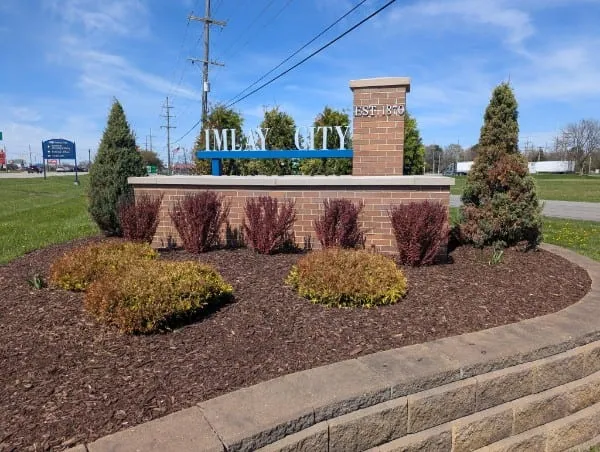 Imlay City entrance monument, established 1870